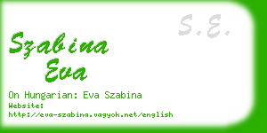 szabina eva business card
